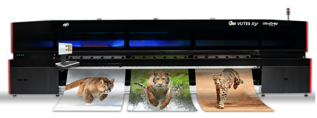 EFI VUTEk X5r roll-to-roll LED printer.